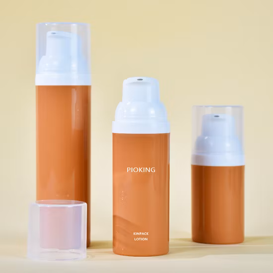 Bouteille de lotion d'emballage en plastique avec pompe sans air fournie par un fournisseur chinois